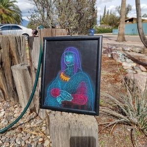 Neon Mona Lisa By Neon Nicho